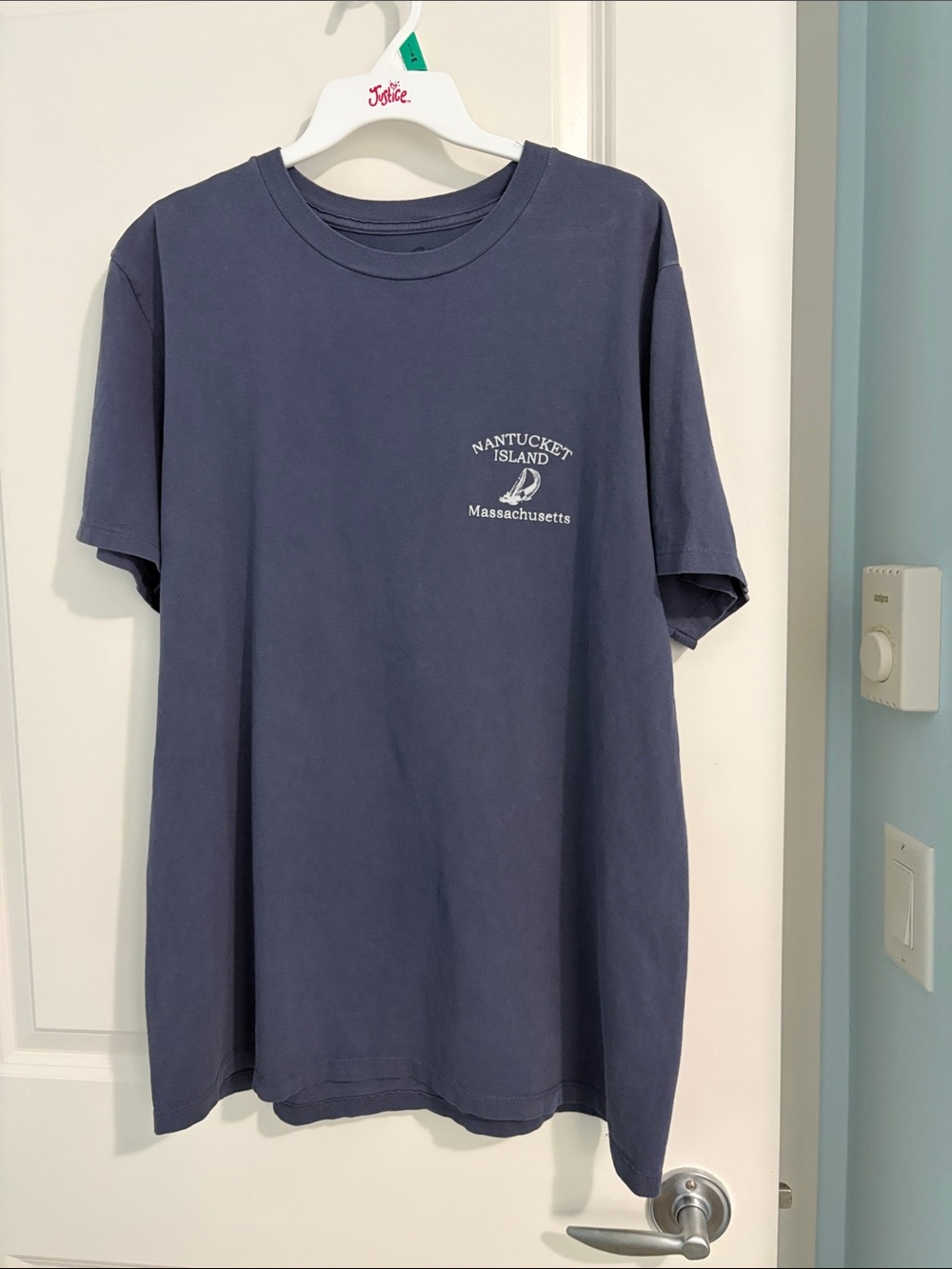 Brandy Melville Navy Nantucket Island Graphic Tee